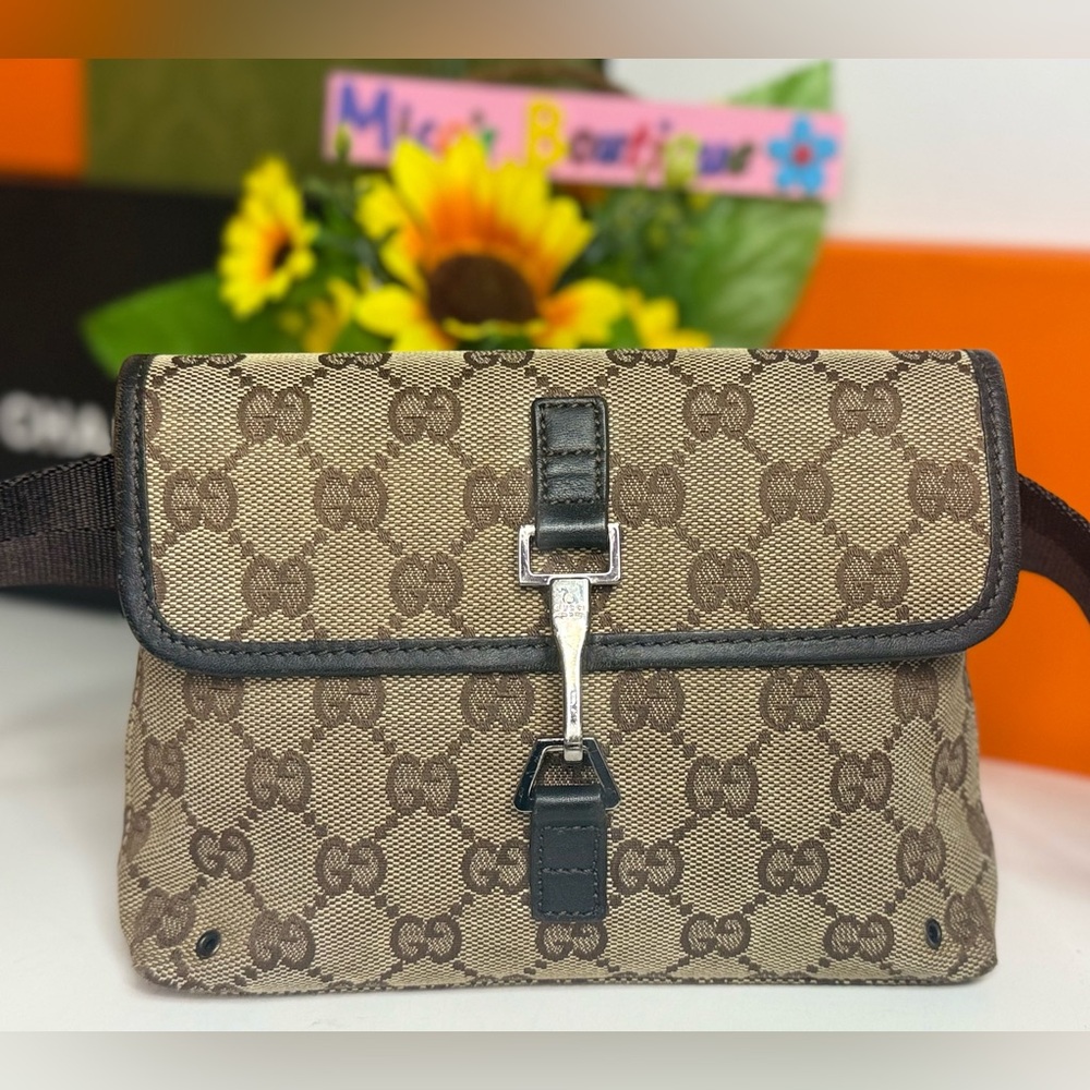 Auth GUCCI GG Logo Canvas Body Bag/Waist Bag - Picture 3 of 17